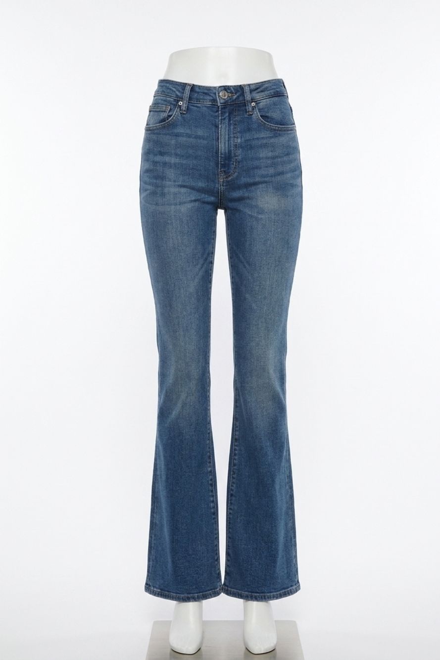 NEW GOOD AMERICAN good legs flare jeans in blue